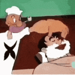 Animación de Popeye en Barbería