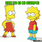 Jugando a Armar a Lisa y Bart Simpson