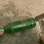 Piedra preciosas de botella de vidrio