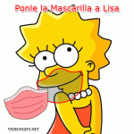Ponle la mascarilla a Lisa Simpsons