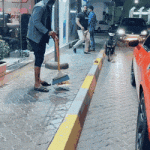 Throwing paper in the street