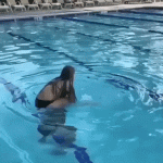 Jumping in pool