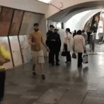 Police bot vs escalator