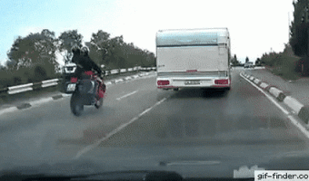 When you choose a really bad time to overtake someone