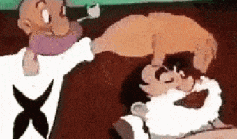 Animation of Popeye in Barbershop