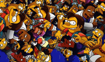 Assemble the Puzzle and discover the photo of the Simpsons