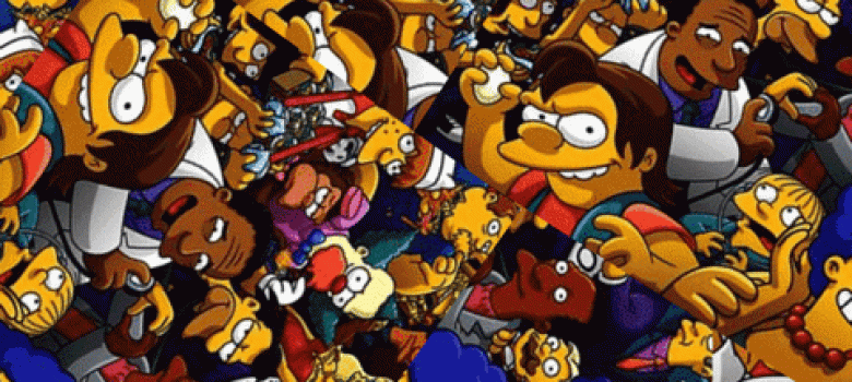 Assemble the Puzzle and discover the photo of the Simpsons