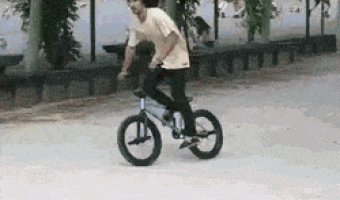 Insane bicycle riding skill