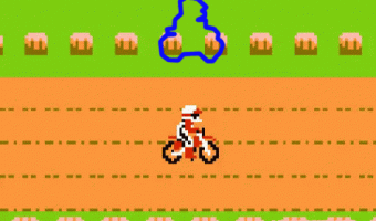Catch the bike in the jump