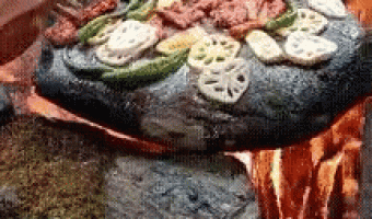Cooking on stone