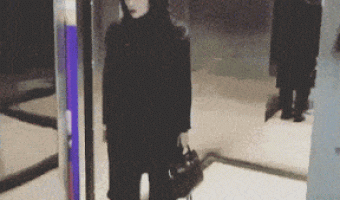 Dancing in the lift