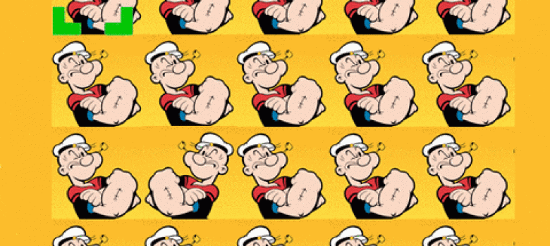 Stop the game on the inverted Popeye