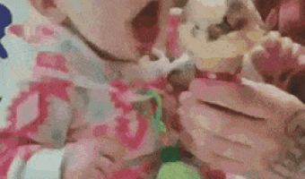 Eating ice cream for the first time