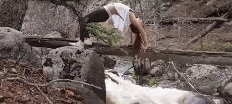 Doing Yoga in the River