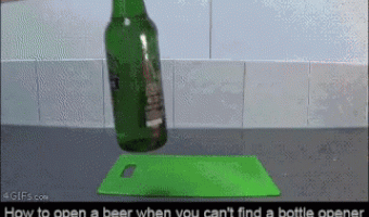 How to open a bottle without bottle opener