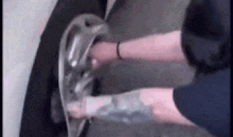 Woman Changing Rubbers