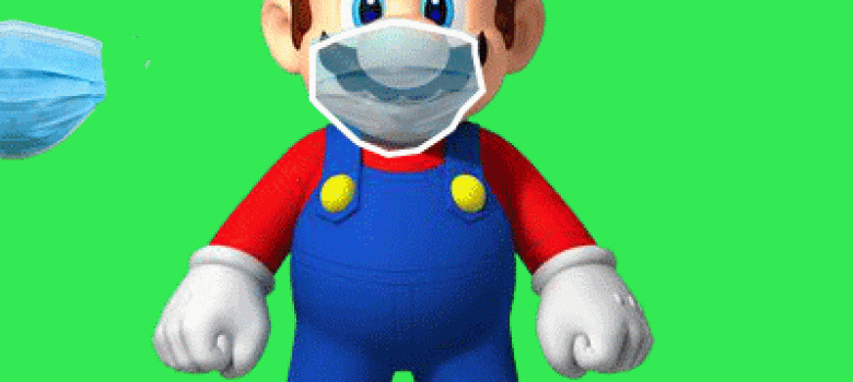 Put the mask on Mario Bros