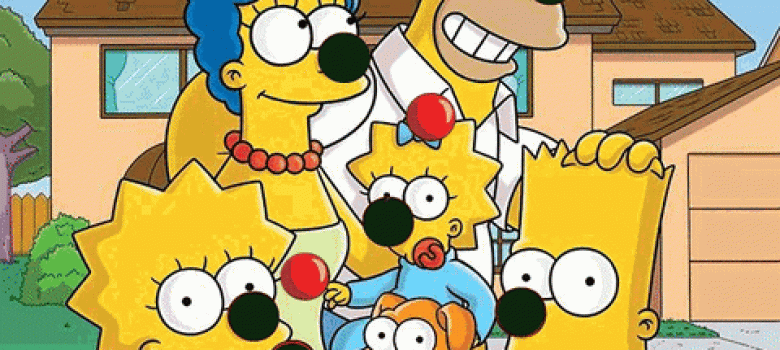 Put the clown nose on the Simpsons