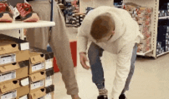Running into the store