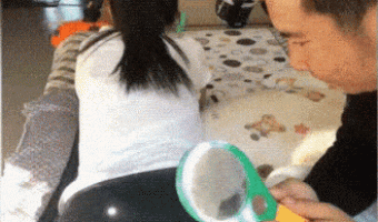The heat of a magnifying glass