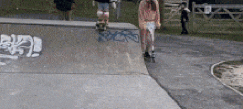 This boy on skateboard
