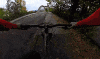 This guy literally cycled over a bridge