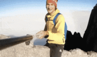 This person climbed up this mountain in Switzerland and got this incredible shot