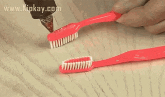 Trick for brushing